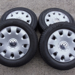 ＶＷゴルフ純正スチールホイール　未使用スタッドレスタイヤ付き　１５インチ