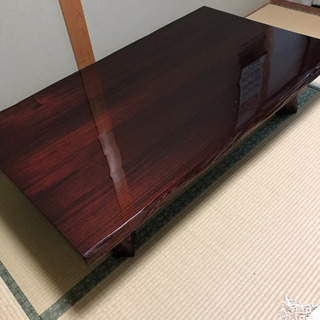 一枚板の大きな座卓 紫檀
