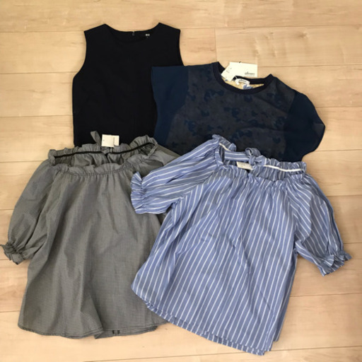 まとめて格安で 夏服 レディース 新品3点とユニクロ 紺ワンピース かのん 河内長野 のカットソーの中古 古着あげます 譲ります ジモティーで不用品の処分