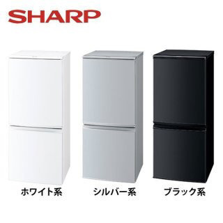 SHARP 2ドア冷蔵庫 白 どっちも開閉ドアタイプ