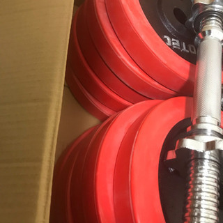 ダンベル&バーベルセット (バー6本＋プレート110kg＋プレートラック_ IROTEC 定価6万円)