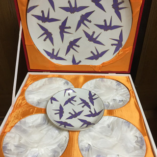 折り鶴の皿