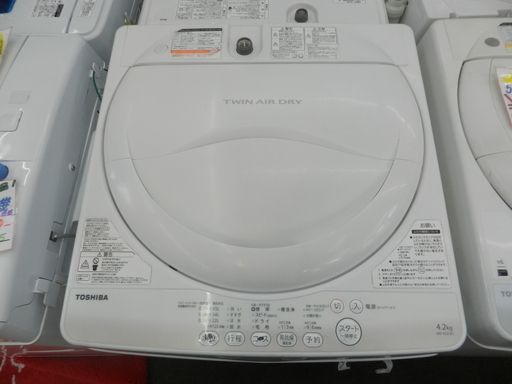 全自動洗濯機 4.2kg 東芝　ホワイト a④