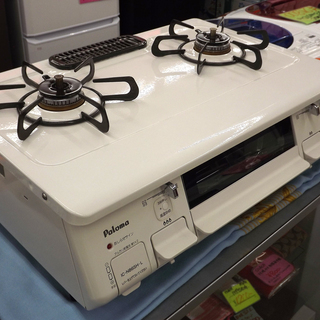 パロマ LPガステーブル 2017年製 左強火 IC-N86SH-L ガスコンロ ホワイト 札幌 西岡店