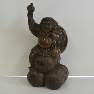 有難う御座いました。渾身の一点物 大黒天 中 玉クズ木 土橋慶光作