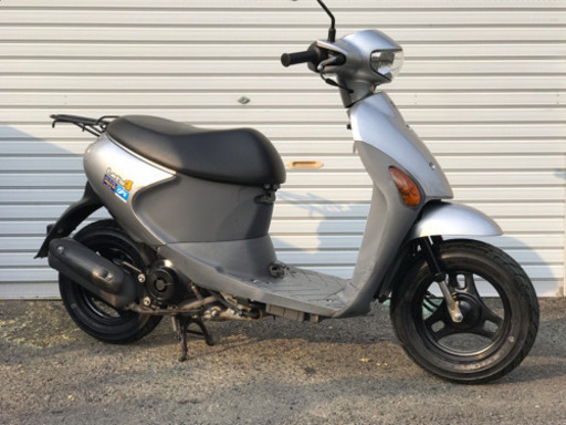 タイヤ前後新品！バッテリ新品オイル交換済！お買得 原付 スズキ レッツ4 シルバー 異音 白煙無し 通勤 通学 お急ぎ 即納可