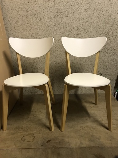 IKEA イケア ダイニングテーブル チェア2脚 ダイニングセット LERHAMN NORDMYRA 74cm角