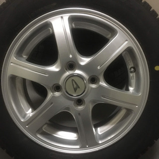 96-5ブリヂストンVRX155/65R14走行1,000km程度ダイハツ純正アルミ 