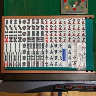 【動作品】全自動麻雀卓　雀風（雀友の落し込みタイプ）＋ＷakWak枠