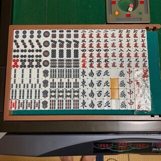 【動作品】全自動麻雀卓　雀風（雀友の落し込みタイプ）＋ＷakWak枠