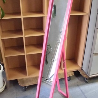 可愛いピンクのスタンドミラー 高さ140cm JM4007)【取...