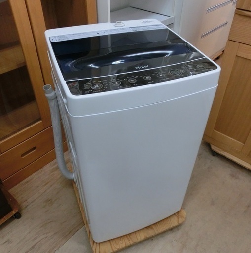 【販売終了しました。ありがとうございます。】Haier　4.5㎏　ステンレス槽　全自動洗濯機　JW-C45A　2018年製　中古美品
