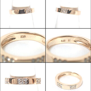 E226 K18 PG 3g 0.18ct ダイヤ リング 指輪 アクセサリー