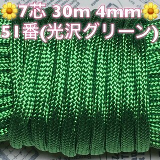 ★☆７芯 ３０m ４mm☆★５１番(光沢グリーン)★手芸とアウト...