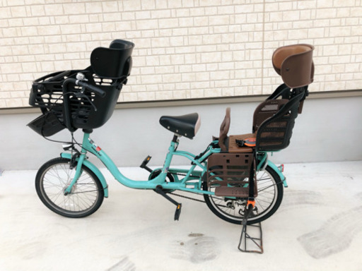 前後チャイルドシート付き自転車