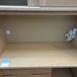 2枚扉レンジボード ナチュラルブラウン 【トレファク 川越店】【家具 
