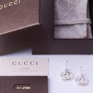 新品GUCCIシルバー925GGロッキングピアス