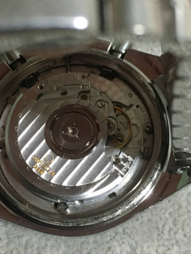 本物 OMEGA オメガ スピードマスター オートマチック クロノグラフ メンズ腕時計 SS×ブラック文字盤 ジャンク品 不動