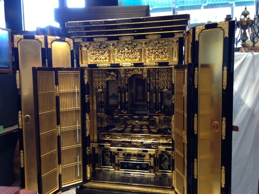 □X995□仏壇 リペア済み 精ぬき済み 東本願寺大谷派 横85x高176x奥 