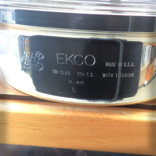 PayPay対応 エコー EHP 調理器具 セットで 大量 蒸し鍋 フライパン 両手鍋 ステンレス IH対応 アメリカ製 TRI-CLAD 304-S.S WITH TITANIUM EKCO 札幌市西区西野 PayPay対応 エコー EHP 調理器具 セットで 大量 蒸し鍋 フライパン