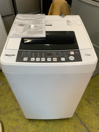 延長保証2024年3月まで 使用期間4か月 洗濯機 ハイセンス 2019年 5.5kg洗い HW-T55C Hisense 川崎