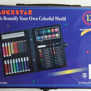 LUCKSTAR カラフルワールドクレヨン&色鉛筆 12色