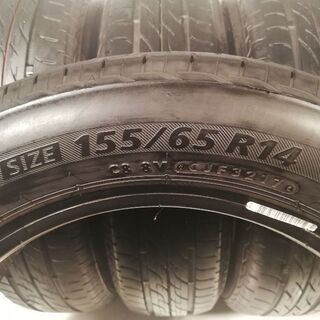 軽自動車　155/65R14 ノーマル　タイヤ 商品代金、工賃、...