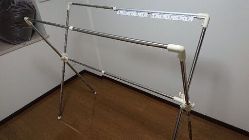 折り畳み 物干し竿 ハンガーかけ