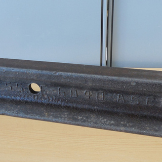 ▷鉄道レール 線路 中古レール 北海道 長さ53cm 重量15kg 札幌市西区西野