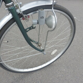PayPay対応 27インチ自転車/ママチャリ/シティサイクル 3段切替/ライト/鍵付き グリーン 通勤/通学/運動用に 札幌市西区西野