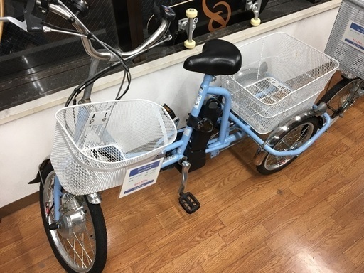 お買い物に最適！電動アシスト三輪車