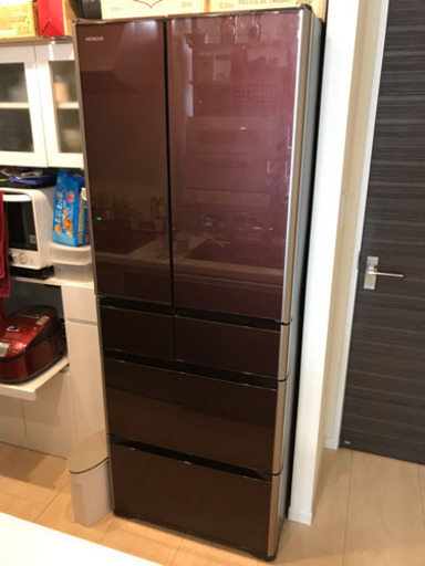 HITACHI  冷蔵庫  R-G5200F型  ワインレッド色