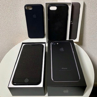 iPhone7 Jet Black 128GB SIMフリー ケース付き iPhone7 128GB 