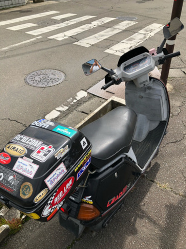 つちじろうの店 HONDA リード80 黒 不動車 二人乗り 黄色ナンバー