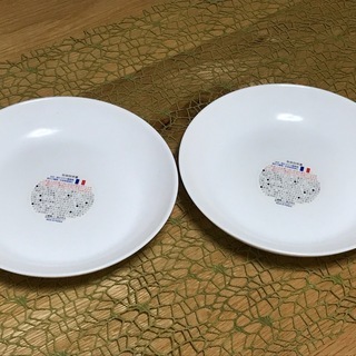 【未使用】ヤマザキ/春のパンまつり/白いモーニングディッシュ2枚