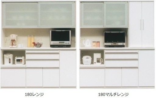新品　幅180cm　キッチン収納　2タイプ　2色から選べます。