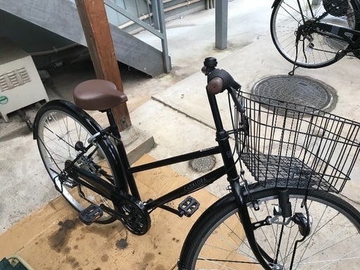 27型ギア付き自転車黒売ります。