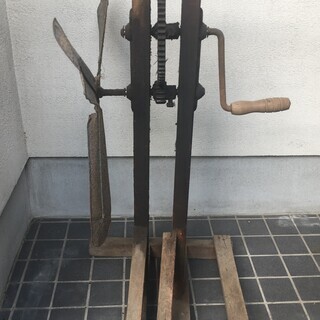千歯こきの歯＋手回し扇風機昭和レトロ古民具リメイク郷土研究