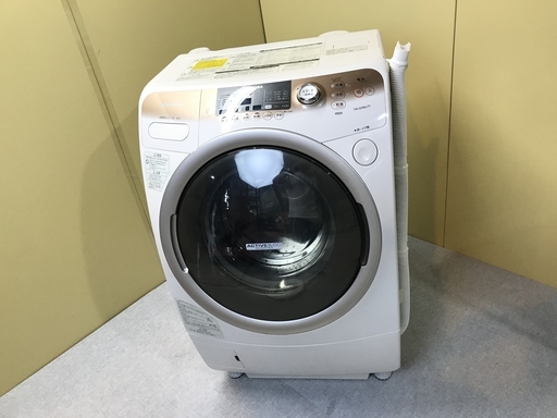 トラック貸出可 2010年製 TOSHIBA ドラム式洗濯機 脱水9.0kg 乾燥6.0kg TW-Q780L