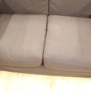 *R153)無印良品 MUJI ボックスソファ アーム付 2シーター 2人掛けソファ ラブソファ 良品計画