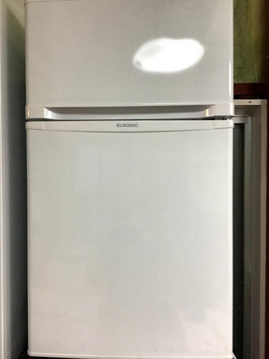 【送料無料・設置無料サービス有り】冷蔵庫 2019年製 ELSONIC EJ-R832W 中古