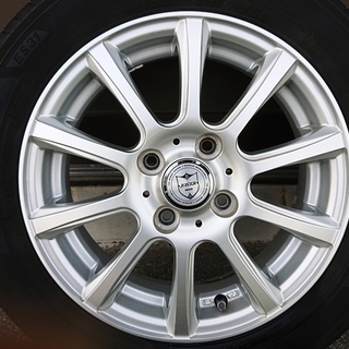 軽自動車用に すぐ使えます　155/65R14社外ホイール付き4本セット
