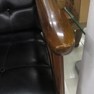 カリモク ソファー 2人掛け イス 椅子 本革 早いもの勝ち！ NB357