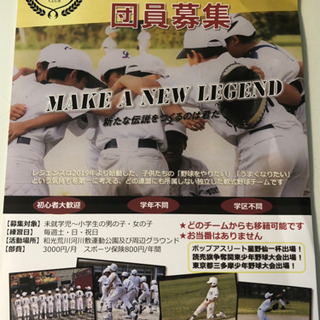 新チーム結成☆少年野球メンバー募集！練馬・板橋・和光近辺で活動中！ - メンバー募集