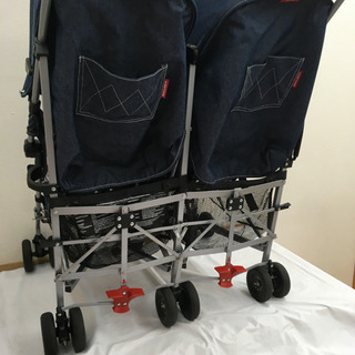 二人乗りベビーカー マクラーレン ツイントライアンフ デニム