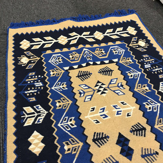 残り1枚 大型 ウズベキスタン ラグマット 希少 リバーシブル