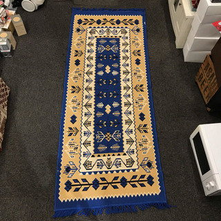 残り1枚 大型 ウズベキスタン ラグマット 希少 リバーシブル