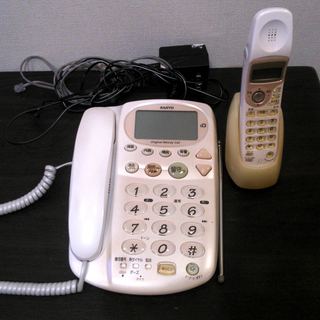 【受渡済】中古　電話機　SANYO　TEL-D5　子機あり