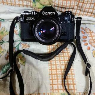 □ ジャンク品 Canon キャノン AE-1 フラッシュ レンズ付き Canon キャノン AE-1 フィルム一眼レフカメラ レンズ付き
