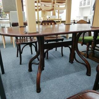 アンティーク　ダイニングテーブル　木製　アンティーク家具 532 アンティーク調ダイニングテーブルセット ポーランド家具